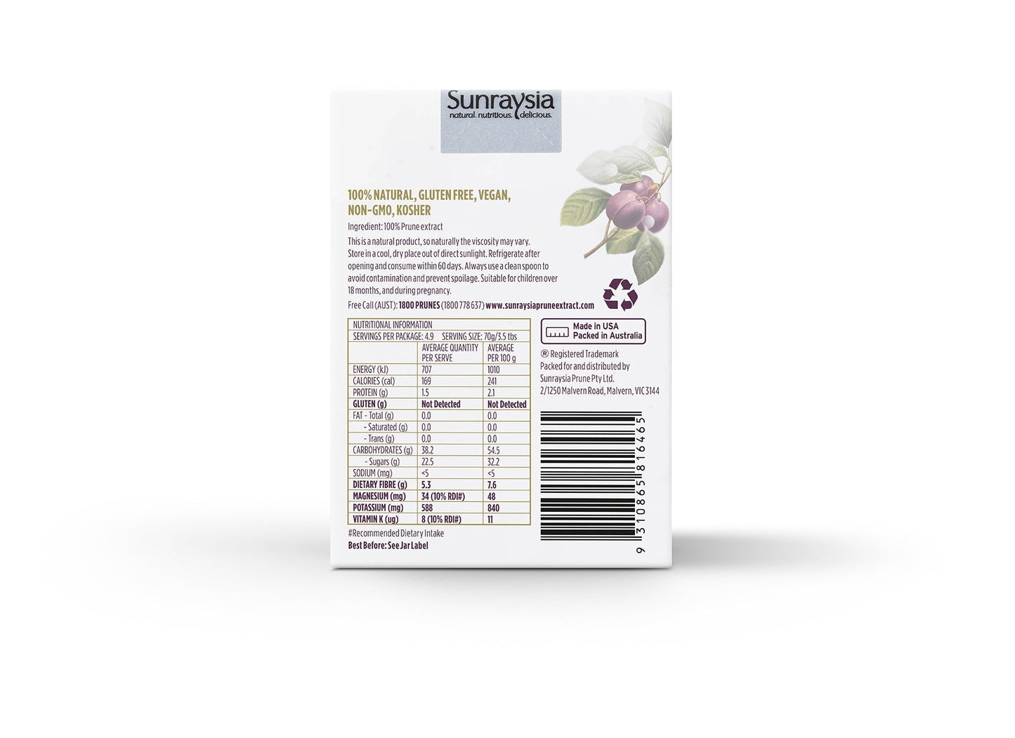 Sunraysia Prune Extract - Natural Constipation Relief 🌿